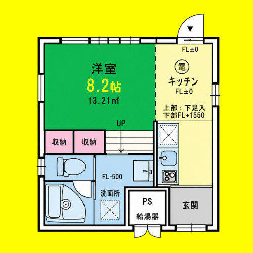 ソリッド名駅　名古屋市賃貸　仲介手数料無料の間取り