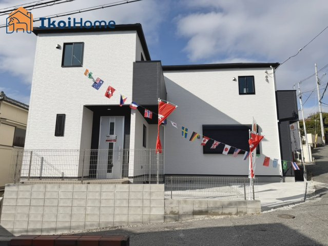 神戸市垂水区舞子台1期　新築戸建の外観|【ホームページに現地動画掲載中】●年中無休：当日予約可●山電「西舞子」駅徒歩14分！南向き角地！