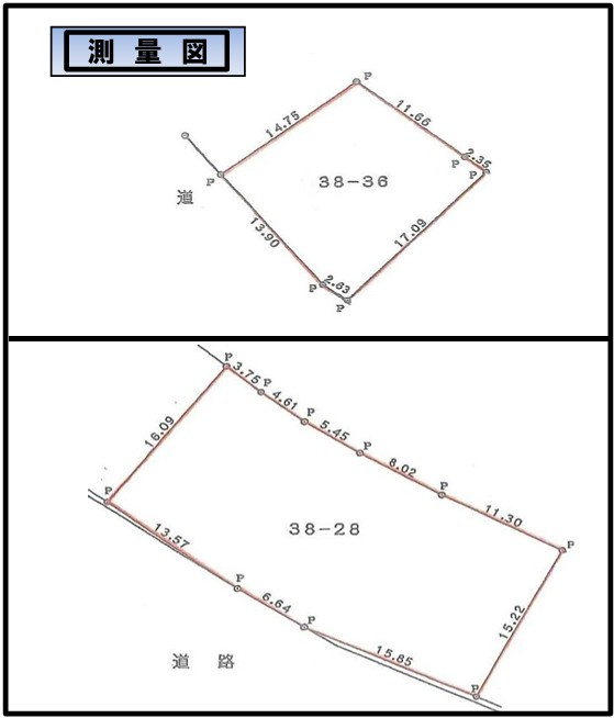 いわき市遠野町上遠野字若宮　売地の区画図