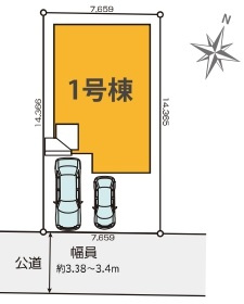 新築一戸建て 狭山市東三ツ木の区画図