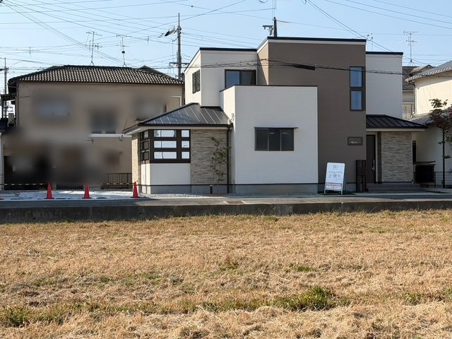 橿原市今井町　新築　モデルハウスの外観|前に建物がなく開放的!(^^)!