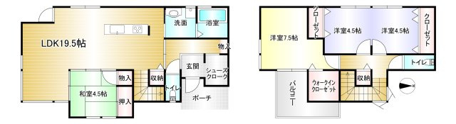 橿原市今井町　新築　モデルハウスの間取り|家族を見渡せるセンターキッチンがある設計♪