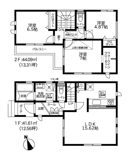 ◎茅ヶ崎市萩園　新築戸建　2号棟の間取り|3LDK☆