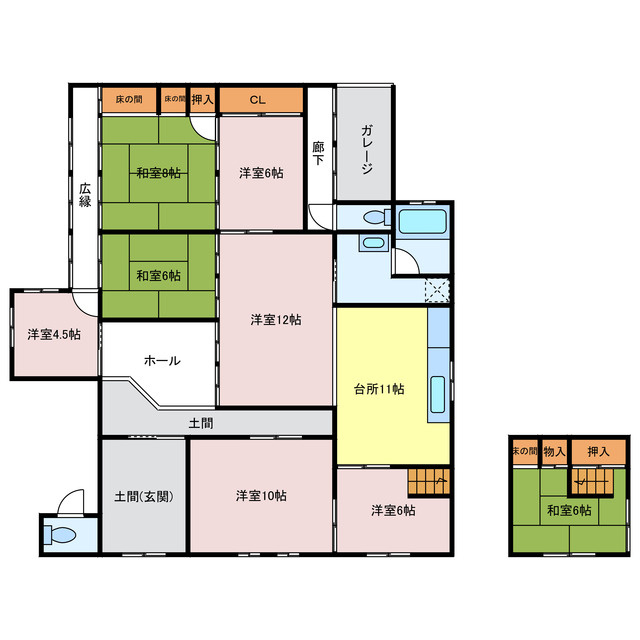 西中島平屋の間取り