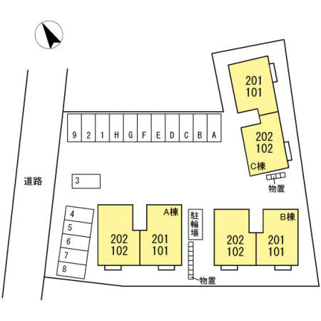 サンシルフィー　Ｃの区画図