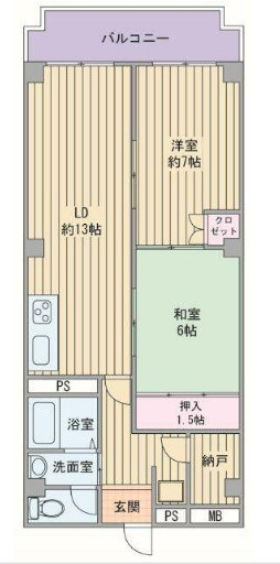 ハイツ柳井の間取り