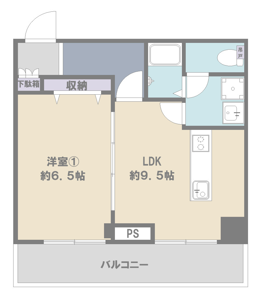 フドウ横須賀三笠ハイツの間取り