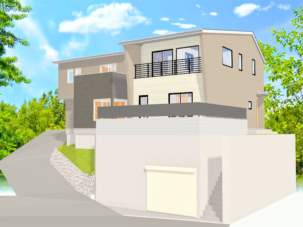 川崎市多摩区南生田2丁目　新築戸建ての外観|◆一戸建てを中心とした街並みが整然と続き、周辺は高い建物が建っていないので、緑の多い閑静な趣を感じる環境です。街並みや周辺環境も重要なポイントです！！