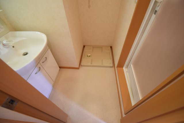 プラムガーデンの玄関|洗面脱衣スペースです。