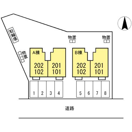 グランモア　Ｂの区画図