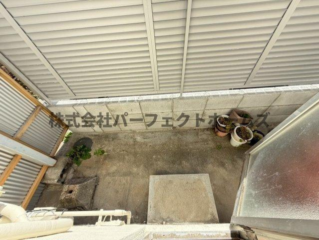 池田旭町アパートの庭|お庭が付いています