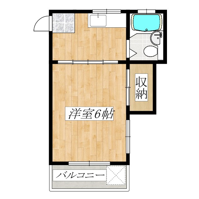ワースエステイツの間取り|★１Kの間取りです☆