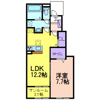 【間取り】 | グレース　メロウ　Ⅰ | 掲載写真は同施工会社・同間取りのお部屋です。現況と異なる場合には現況優先と致します。