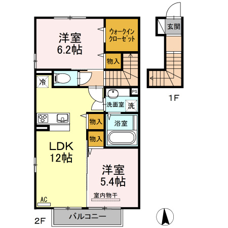 花笑み荘 A棟の間取り