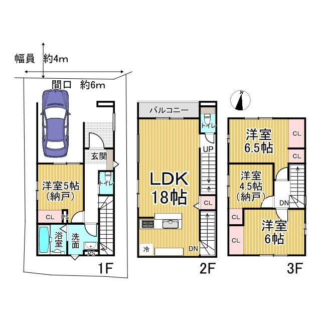 上京区戌亥町1期1号地 新築戸建の間取り