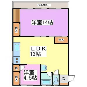 竹田マンションの間取り