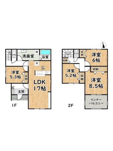 姫路市伊伝居2期/新築戸建の区画図