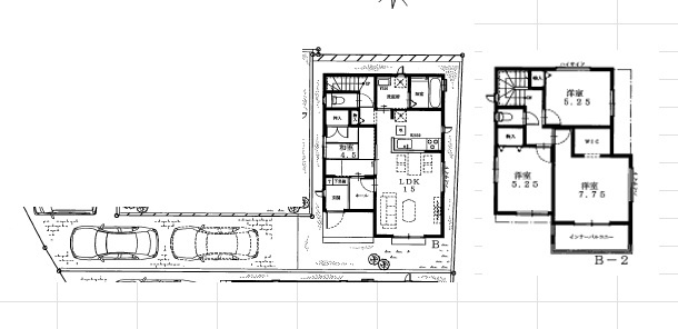 ＋＋八重瀬町安里－B号棟（全３棟）の外観|現地撮影2月　建築中　5月完成予定