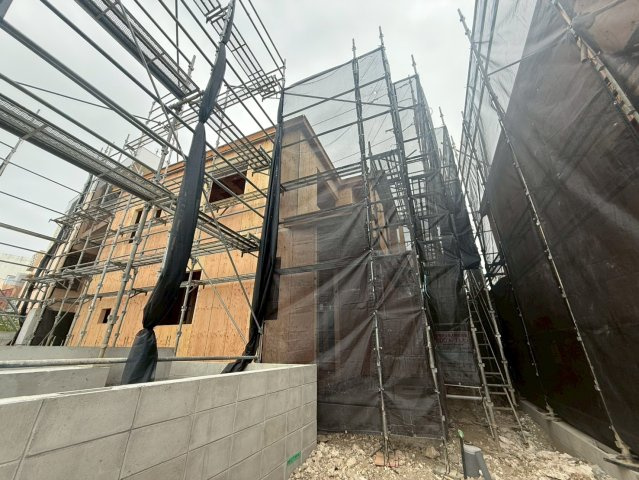 ＋＋八重瀬町安里－B号棟（全３棟）の洗面所|現地撮影2月　建築中　5月完成予定