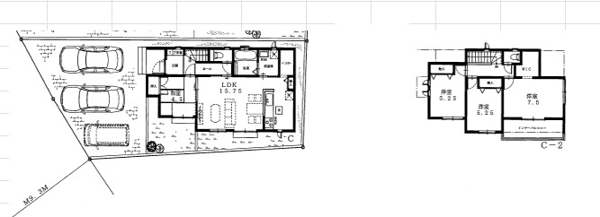 ＋＋八重瀬町安里－C号棟（全３棟）の外観|現地撮影2月　建築中　5月完成予定