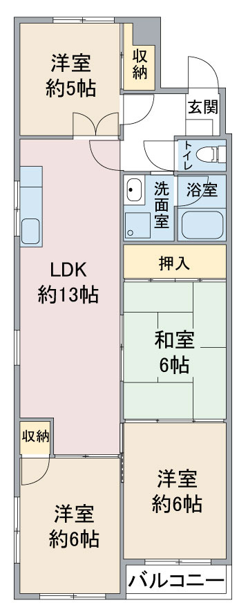 エクセル竹越の間取り
