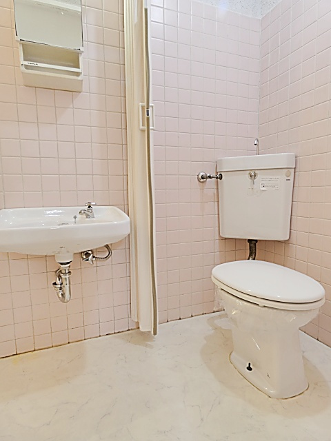 肥後ビルの洗面所|忙しい朝には欠かせない洗面所です