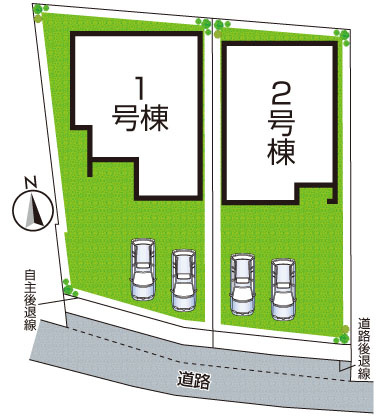 姫路市伊伝居　第2期　新築一戸建ての区画図|全2区画