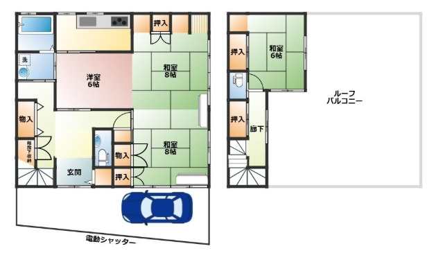 吉田1丁目貸店舗の間取り
