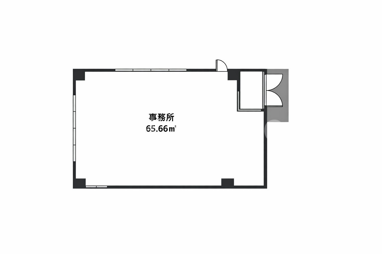 都ハイツ1階路面テナントの間取り