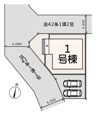 土地面積155㎡強／長期優良住宅／瀬谷区本郷3丁目の区画図