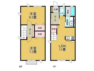 【間取り】 | サンハイムA棟