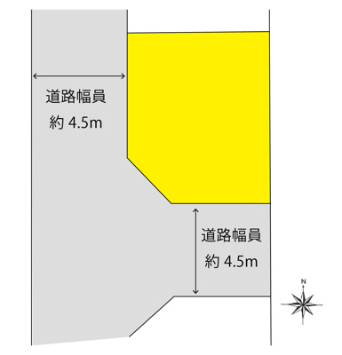 【区画図】 | 南西角地／デザイナーズハウス／川崎市高津区新作6丁目