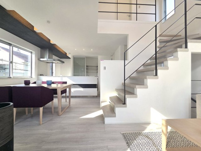 【居間・リビング】 | 南西角地／デザイナーズハウス／川崎市高津区新作6丁目