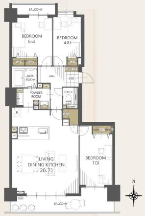 【間取り】 | エクセルシオール平岡一条
