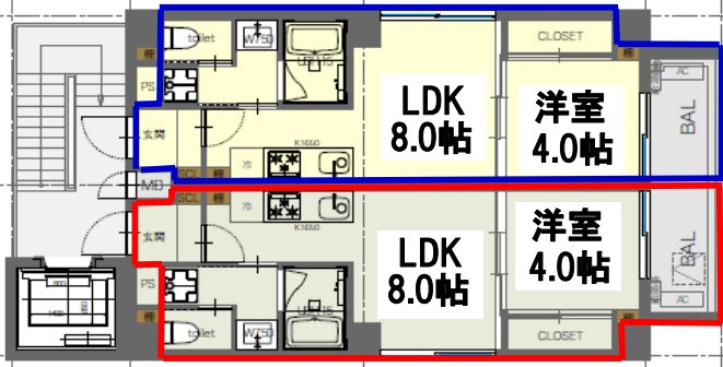 LuXe内代町の間取り