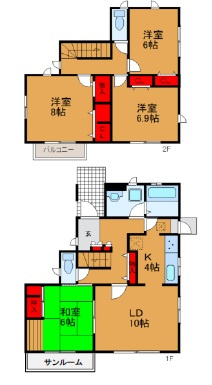 四街道市池花１丁目の間取り
