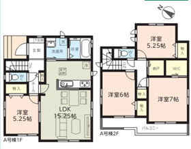 【間取り】 | 千葉市稲毛区宮野木町　新築分譲住宅A号棟 | 千葉市稲毛区宮野木町　A号棟　４LDK