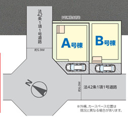 【区画図】 | 千葉市稲毛区宮野木町　新築分譲住宅A号棟 | 千葉市稲毛区宮野木町　A号棟