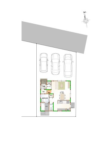 ひばりヶ丘建売③　新築戸建の区画図