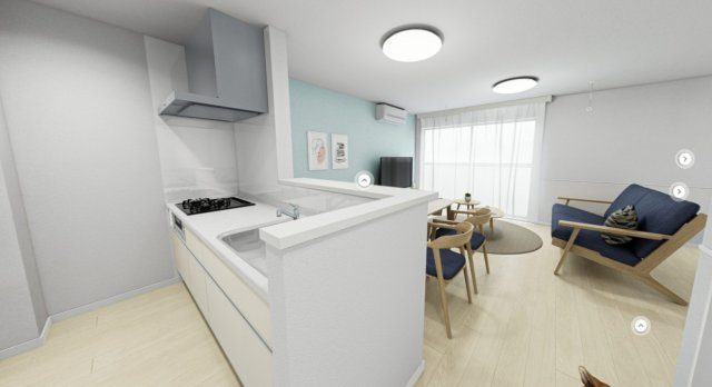 仮称　船橋２丁目メゾンのキッチン|イメージパースなので実際とは異なります