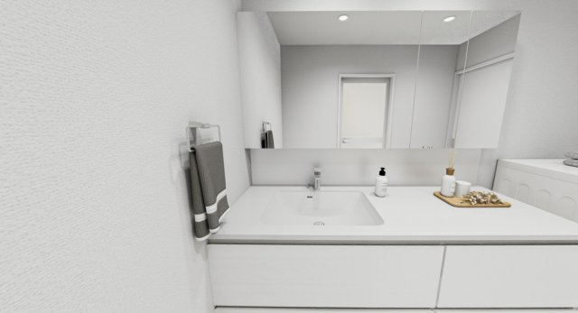 仮称　船橋２丁目メゾンの洗面所|イメージパースなので実際とは異なります