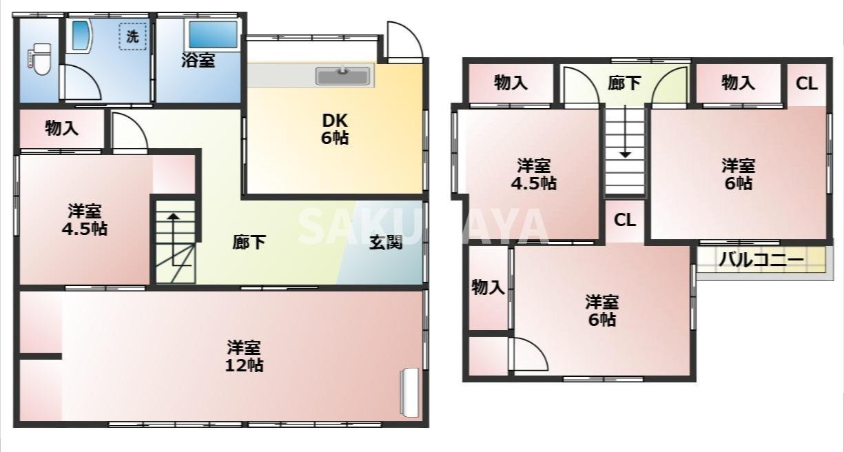 福居町貸家TY B棟の間取り