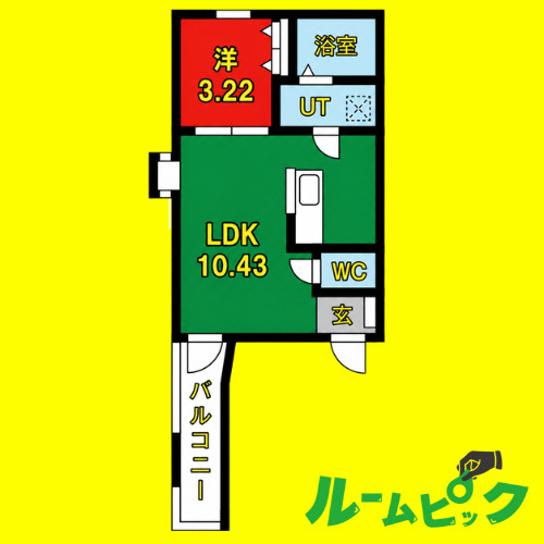 クレスト中村　名古屋市賃貸　仲介手数料無料の間取り