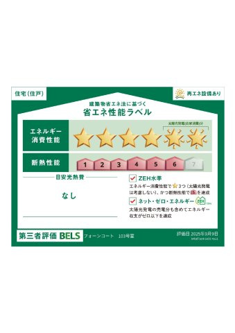 フォーンコートの省エネ性能ラベル