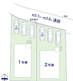 福岡市東区雁の巣6期　1号棟の区画図