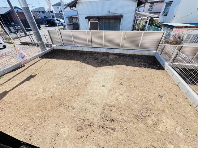 柏市酒井根５丁目新築戸建【酒井根小学校：10分】の庭|リビング前・南側庭スペース