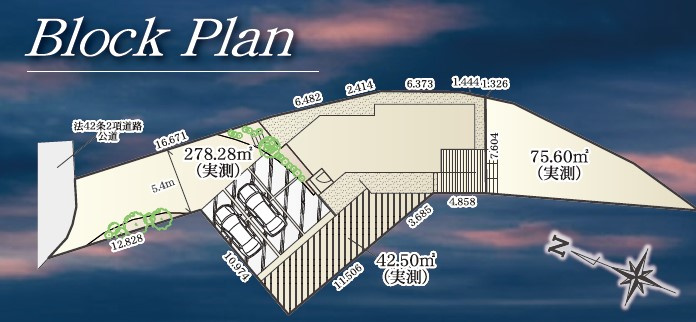 ■座間市南栗原3丁目　新築戸建の区画図|区画図◇