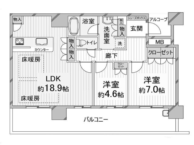 パークタワー梅田の間取り