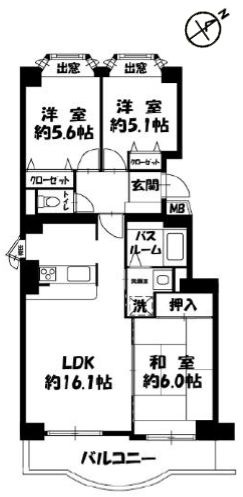 【間取り】 | サンウィング清田