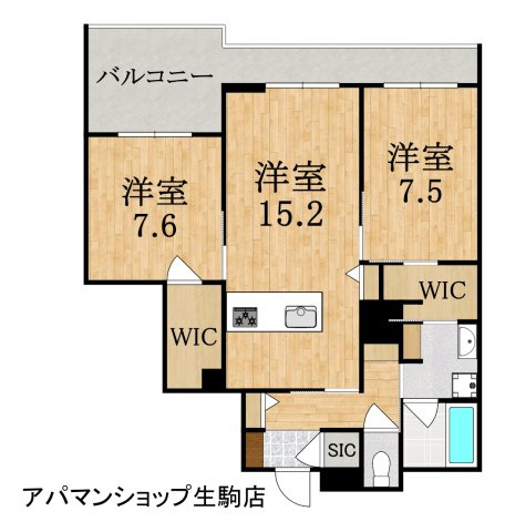シャーメゾンフゥの間取り
